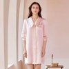 Women Silk Nightshirt With Puff Sleeves Color