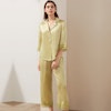 [CLEARANCE] Cute Women Silk Pajama Set With Lace Cuff Color