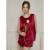 Cute Tank Top Silk Pajama Set for Women Color