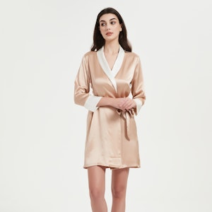 Women Loose Short Kimono Silk Robe