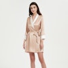 Women Loose Short Kimono Silk Robe Color
