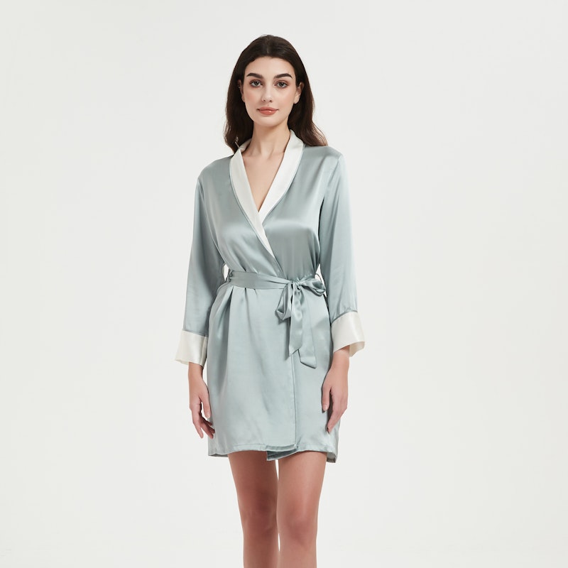 Women Loose Short Kimono Silk Robe