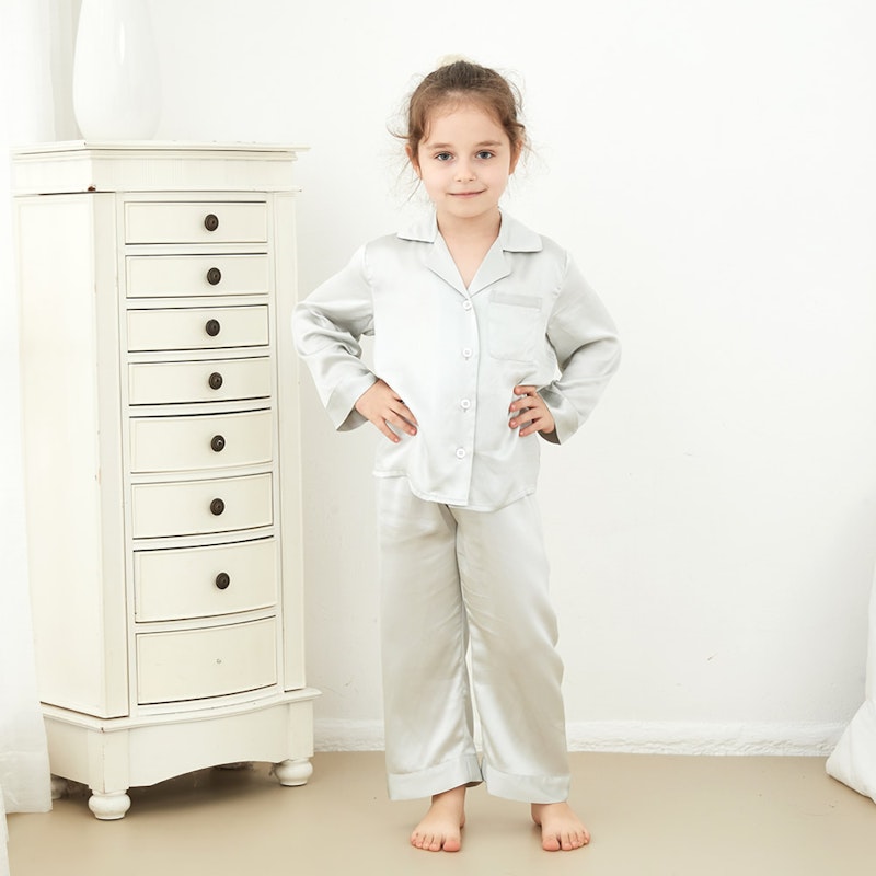 Simple Silk Pajamas For Kids