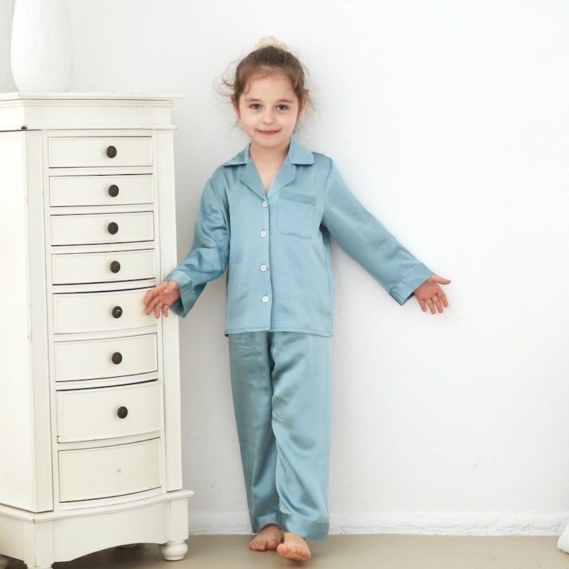 Simple Silk Pajamas For Kids