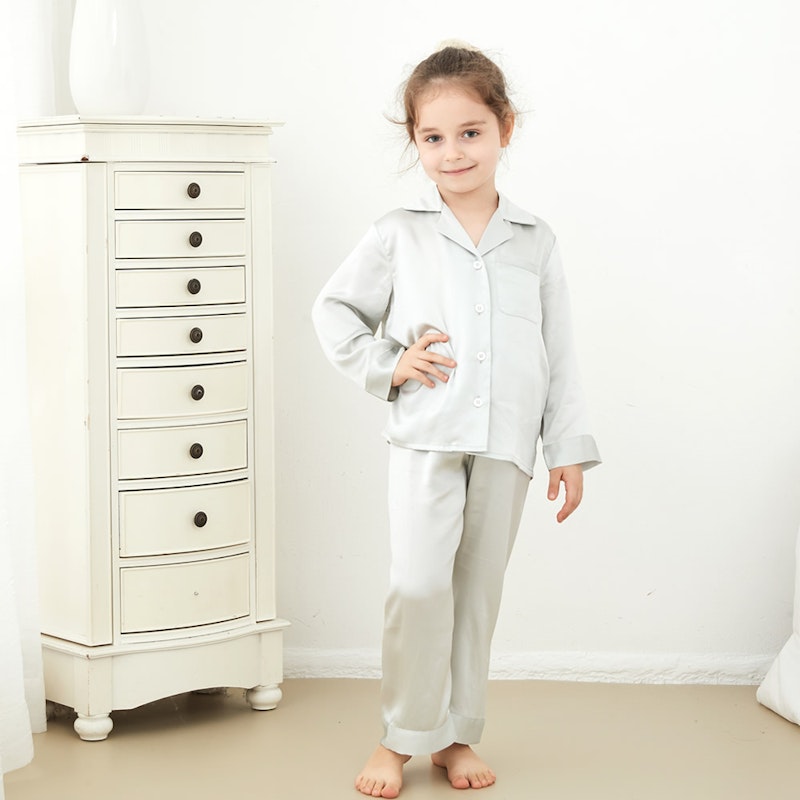 Simple Silk Pajamas For Kids