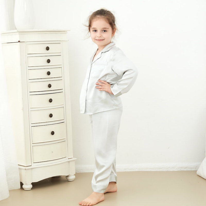 Simple Silk Pajamas For Kids