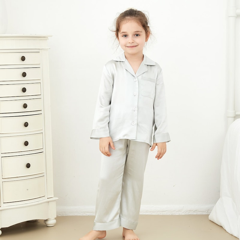 Simple Silk Pajamas For Kids