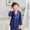 Kids 16 Momme Classic Silk Long Pajamas Color