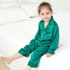 Kids 19 Momme Classic Silk Long Pajamas Color