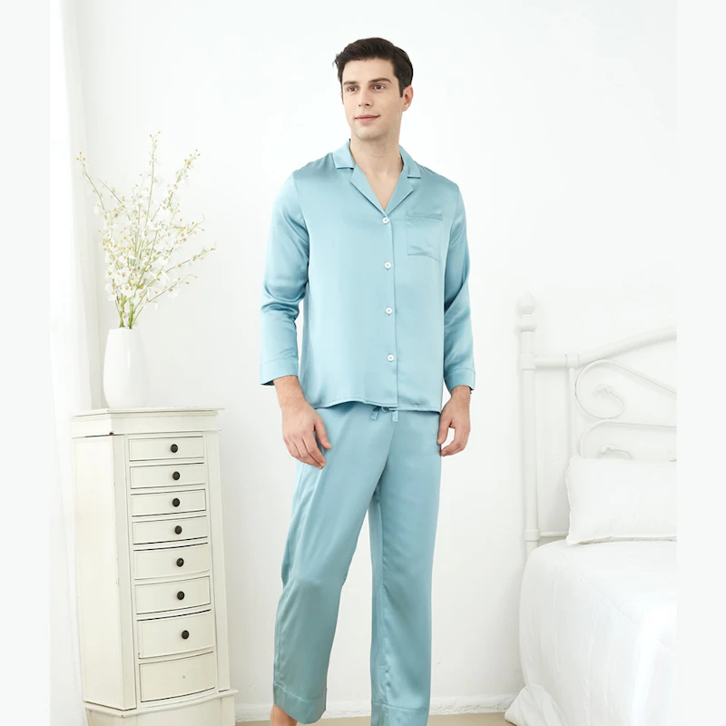 RachelSilk Simple Silk Pajamas For Men