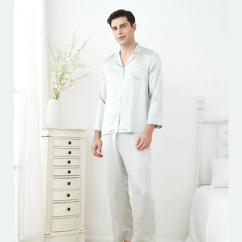 RachelSilk Simple Silk Pajamas For Men