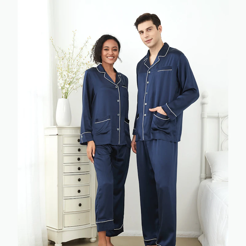 2 Sets RachelSilk Classic Silk Couple Pajamas