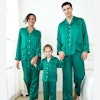 3 Sets RachelSilk Classic Silk Pajamas For Family - Emerald Kid Size