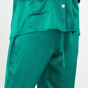 3 Sets RachelSilk Classic Silk Pajamas For Family - Emerald