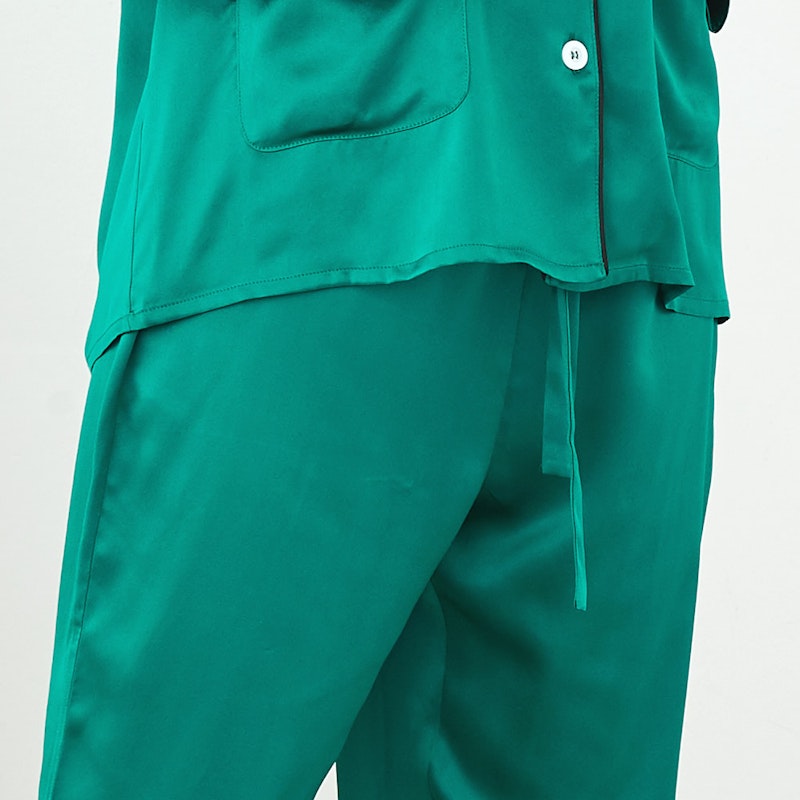 3 Sets RachelSilk Classic Silk Pajamas For Family - Emerald