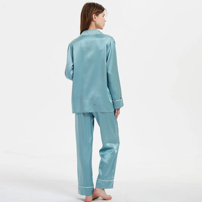 22 Momme Women's Full Length Classic Silk Pajamas