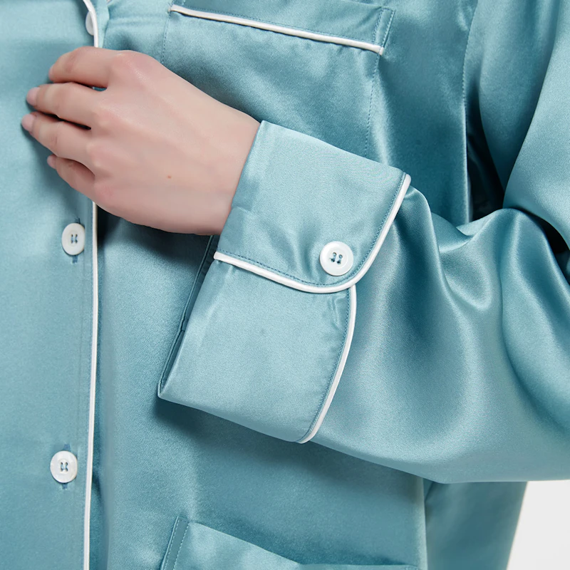 22 Momme Women's Full Length Classic Silk Pajamas