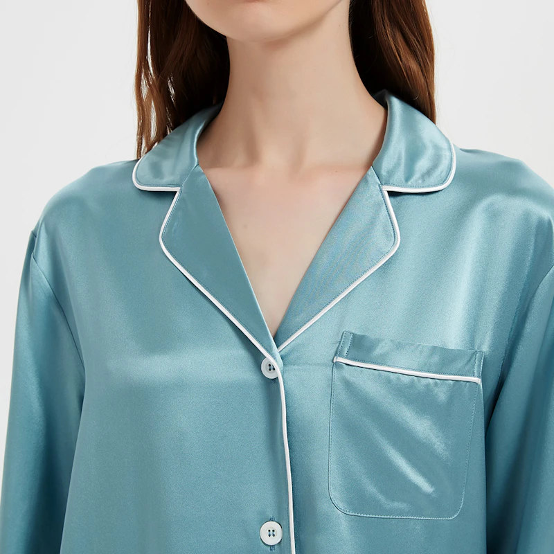 22 Momme Women's Full Length Classic Silk Pajamas