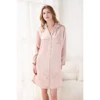 Women Loose Fit Silk Nightshirt Color