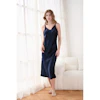 Long Close Fit Silk Night Dress for Women Color
