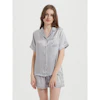 Women Classic Piping Short Pajama Set Color